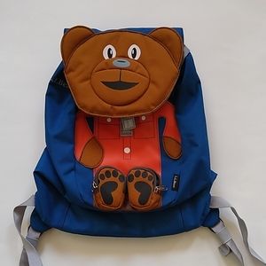 L.L. Bean Bear Toddler Backpack Blue Small EUC